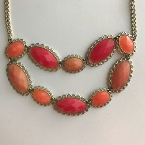 Pink, peach, and gold necklace